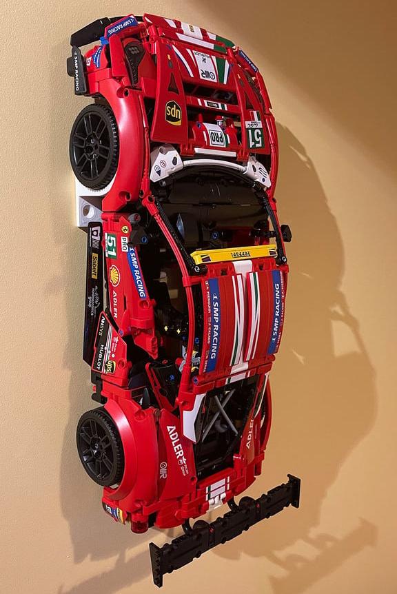 Wandmontage voor Lego Porsche 911 RSR #42096 & Ferrari 488 GTE #42125