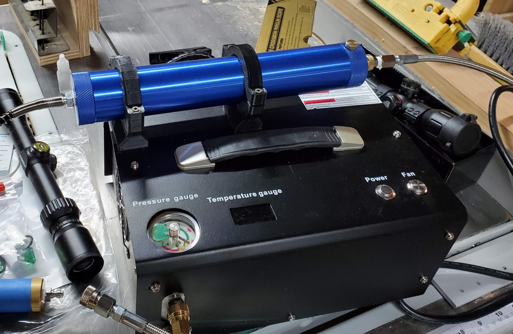 PCP Luchtbuks Accessoires: Filterbevestiging, Slangklemmen & Adapter Caddy