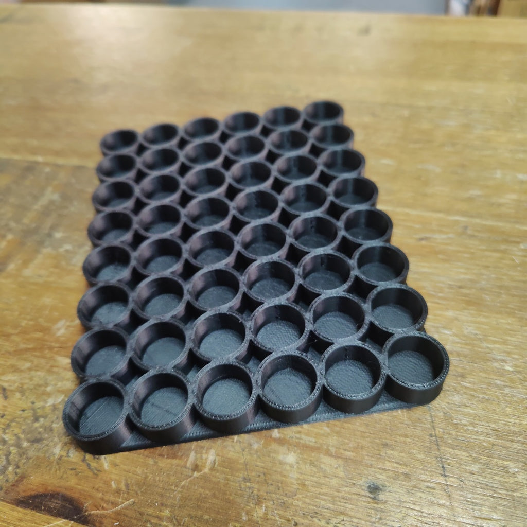 3D-geprinte houder voor 18650-batterijen