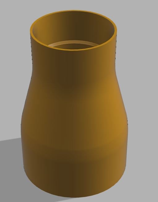 PVC-verloopstuk voor stofafzuiging – 6 naar 4 inch