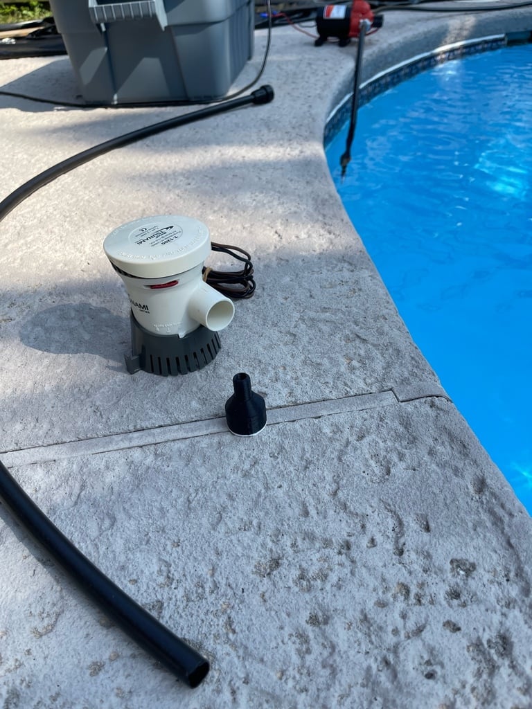 Adapter voor lenspomp met 1/2" druppelslang en NPT-schroefdraad