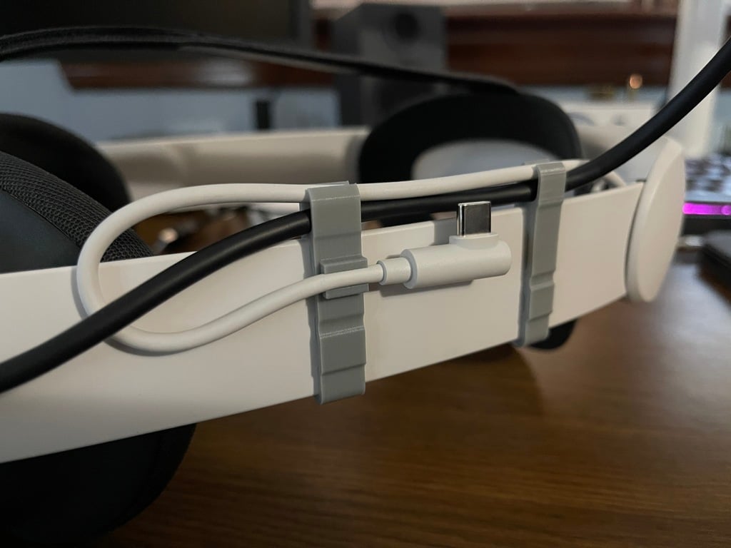 Quest 3 Link- en batterijkabelclip voor Elite Strap