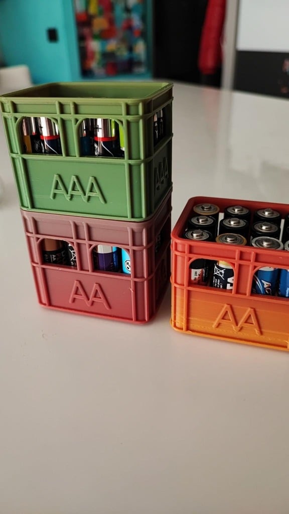 AAA Batterijhouder in bierkratontwerp – Stapelbare opslag