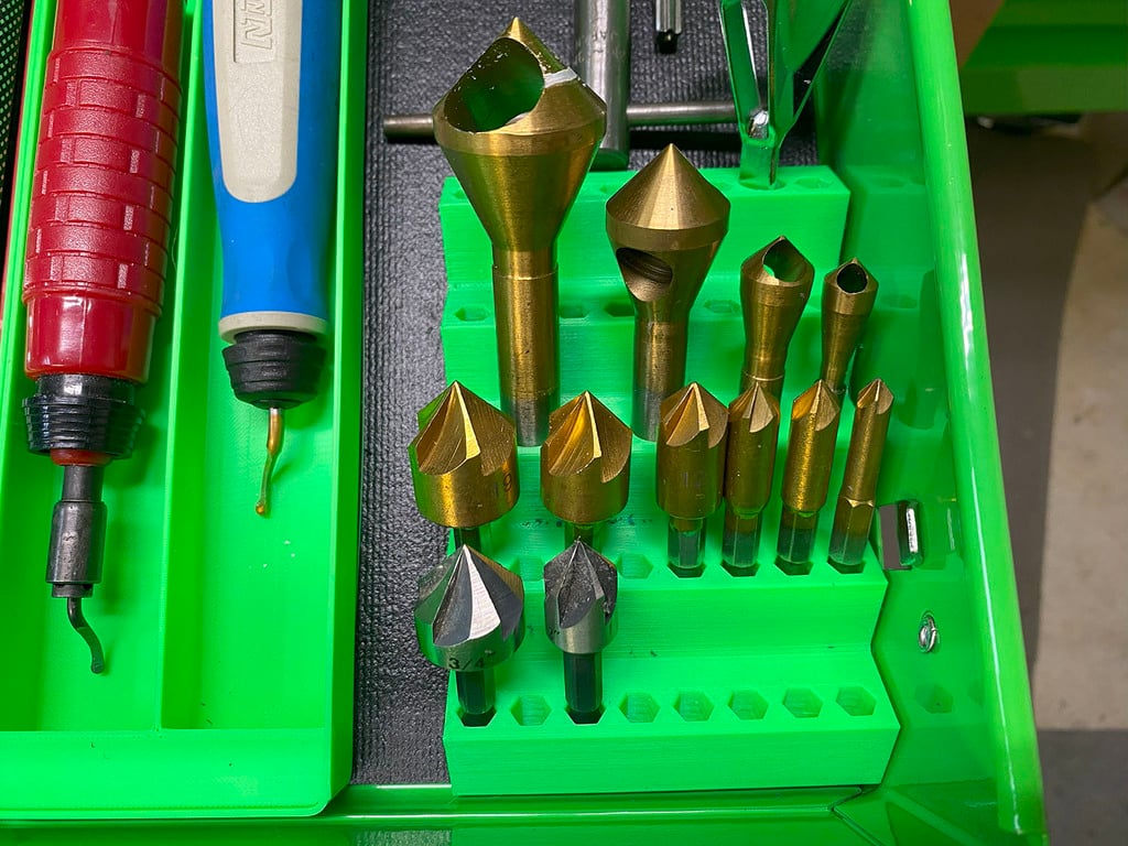 Gereedschapsorganizer voor verzinkboren en trapboren