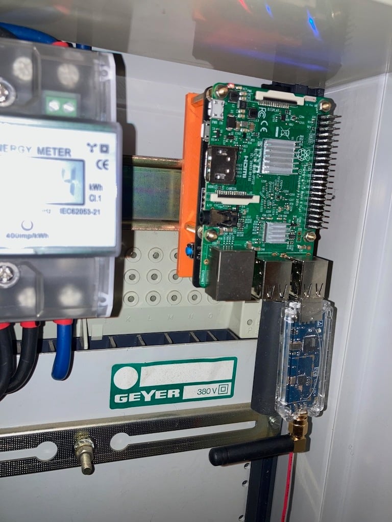 Raspberry Pi Montageplaat voor DIN-rail