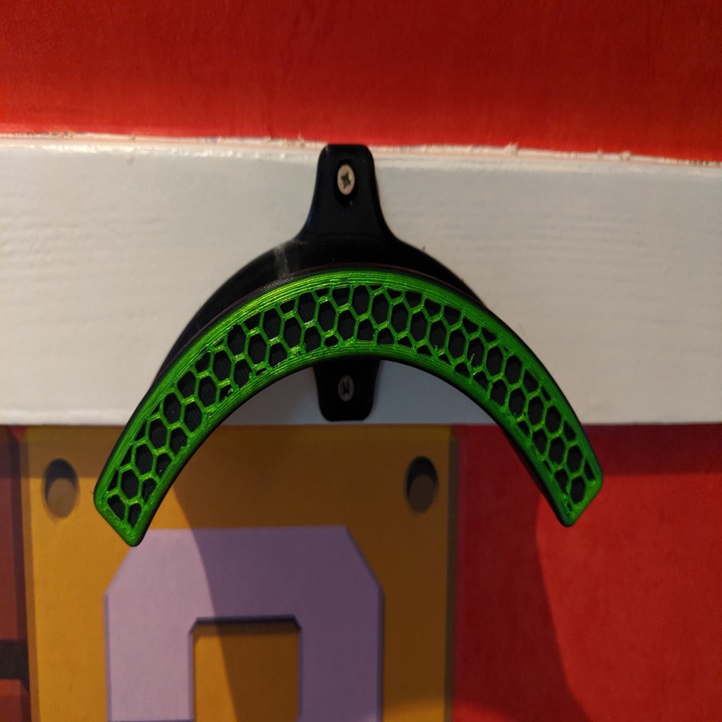 Brede wandhouder voor hoofdtelefoons en headsets