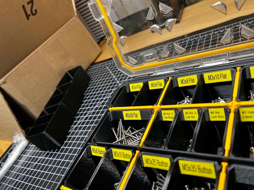 Modulaire organizerboxen voor kleine onderdelen