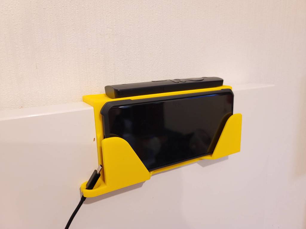 Ikea Malm Bed Telefoonrek met Snoerhouder en Sleuf voor Afstandsbediening