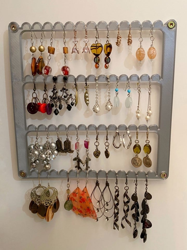 Wandgemonteerde Oorbellen Organizer en Hanger