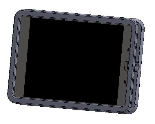 Muurbeugel voor Samsung Tab A SM-T350 met open achterkant voor stroomaansluiting