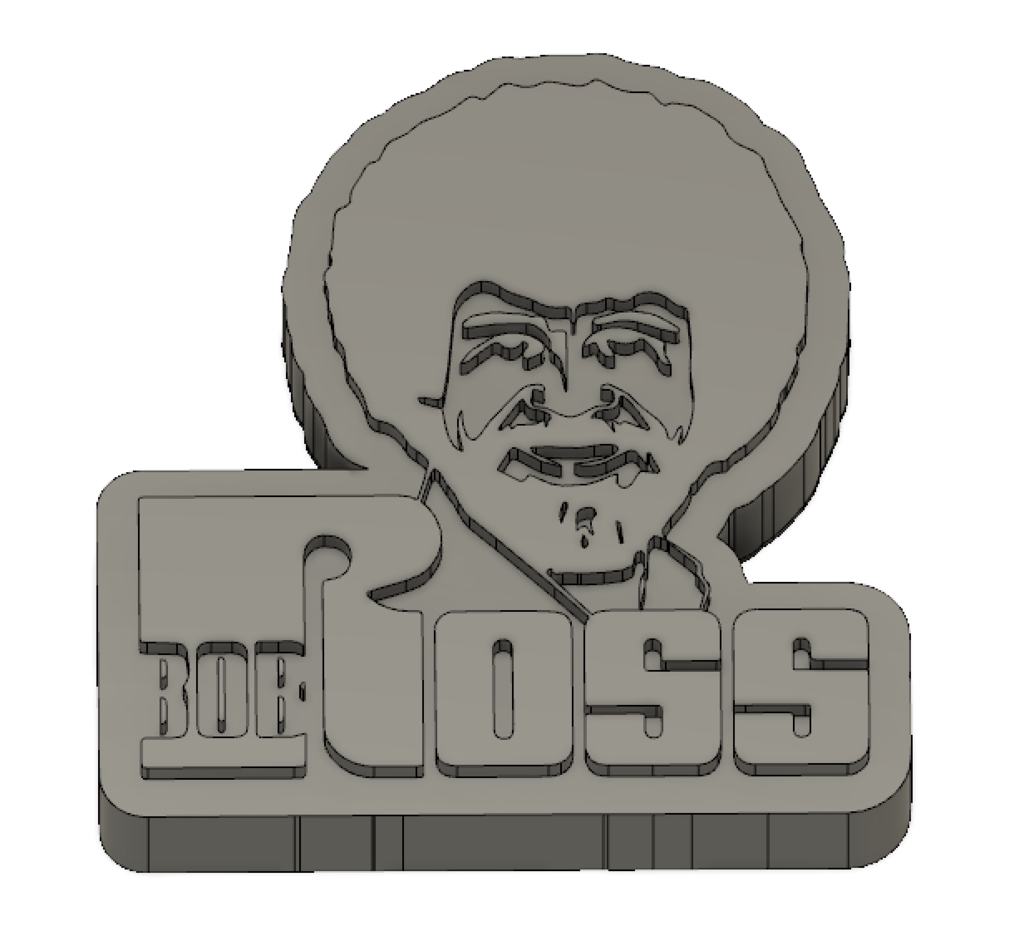 Bob Ross-logo - Het pictogram van de vrolijke schilder