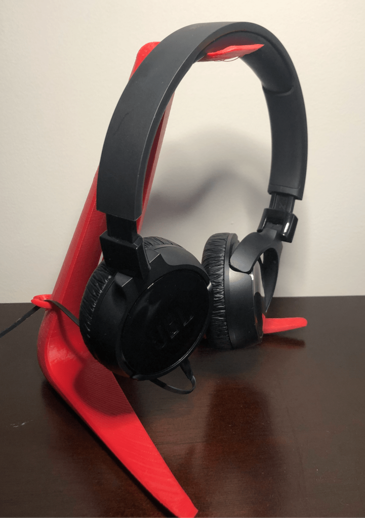 Hoofdtelefoonstandaard met kabelclips