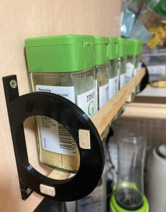 Modulaire kruidenplank voor standaard houten latten