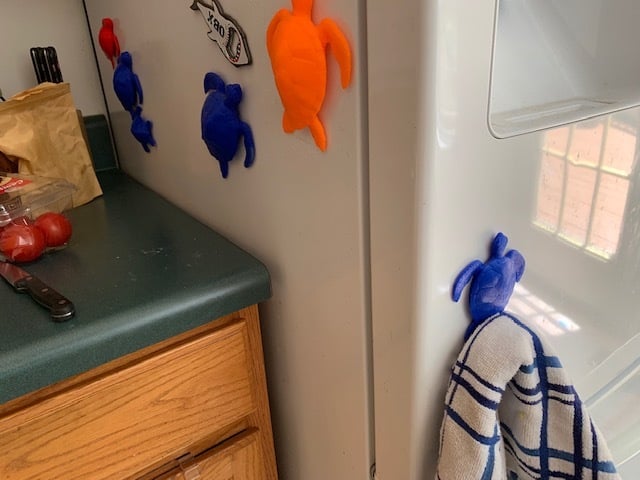 Magnetische handdoekhouder in zeeschildpadontwerp