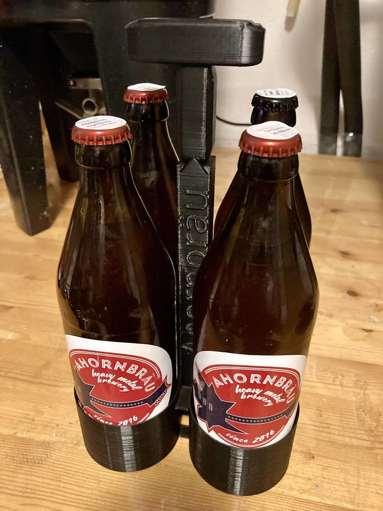 Praktische bierdrager voor 4 EURO-flessen