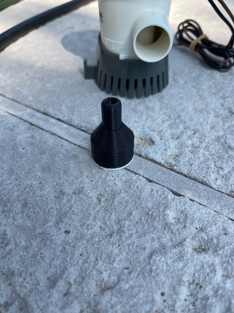 Adapter voor lenspomp met 1/2" druppelslang en NPT-schroefdraad