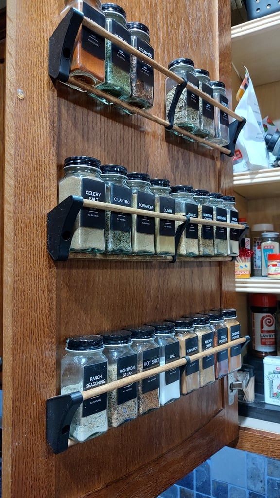 Aan kast gemonteerde kruidenrek