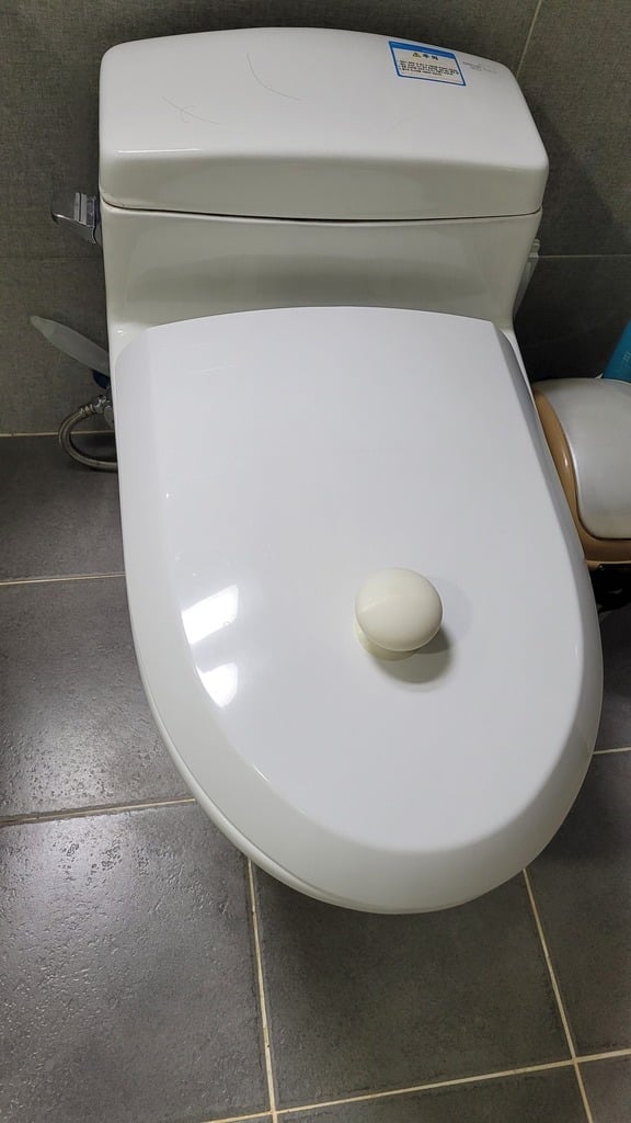 Rundt toiletlågshåndtag