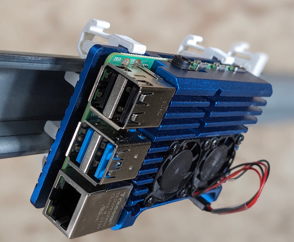 DIN-skinne montagebescherming voor Raspberry Pi 4