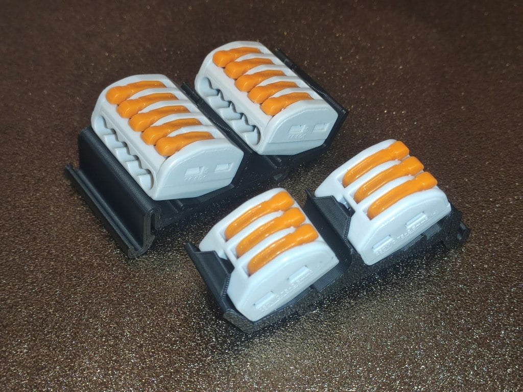 DIN Skinne Gemonteerde Loop Terminals WAGO 222-415 222-413 Klon