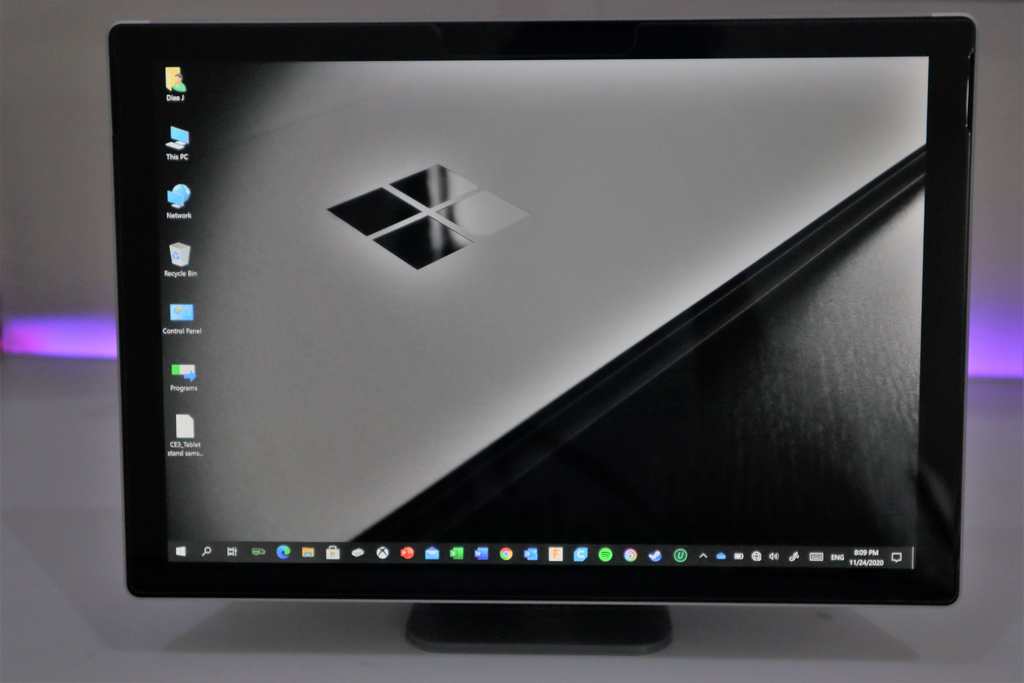 Verplaatsbare tabletstandaard voor Microsoft Surface Pro &amp; Samsung Galaxy Tab S7 met verstelbare standaard