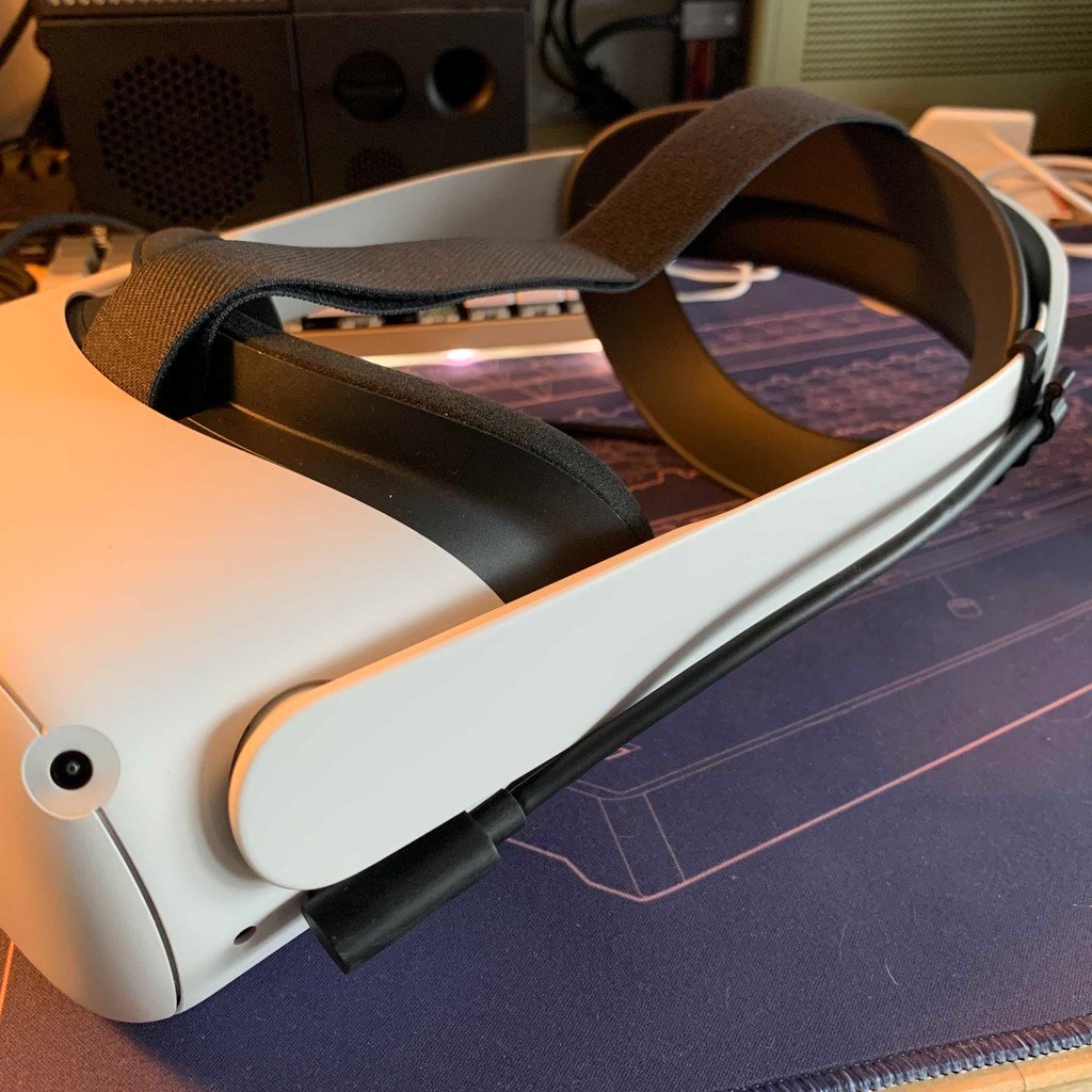 Oculus Quest 2 Link Kabelhouder voor Elite Hoofdband
