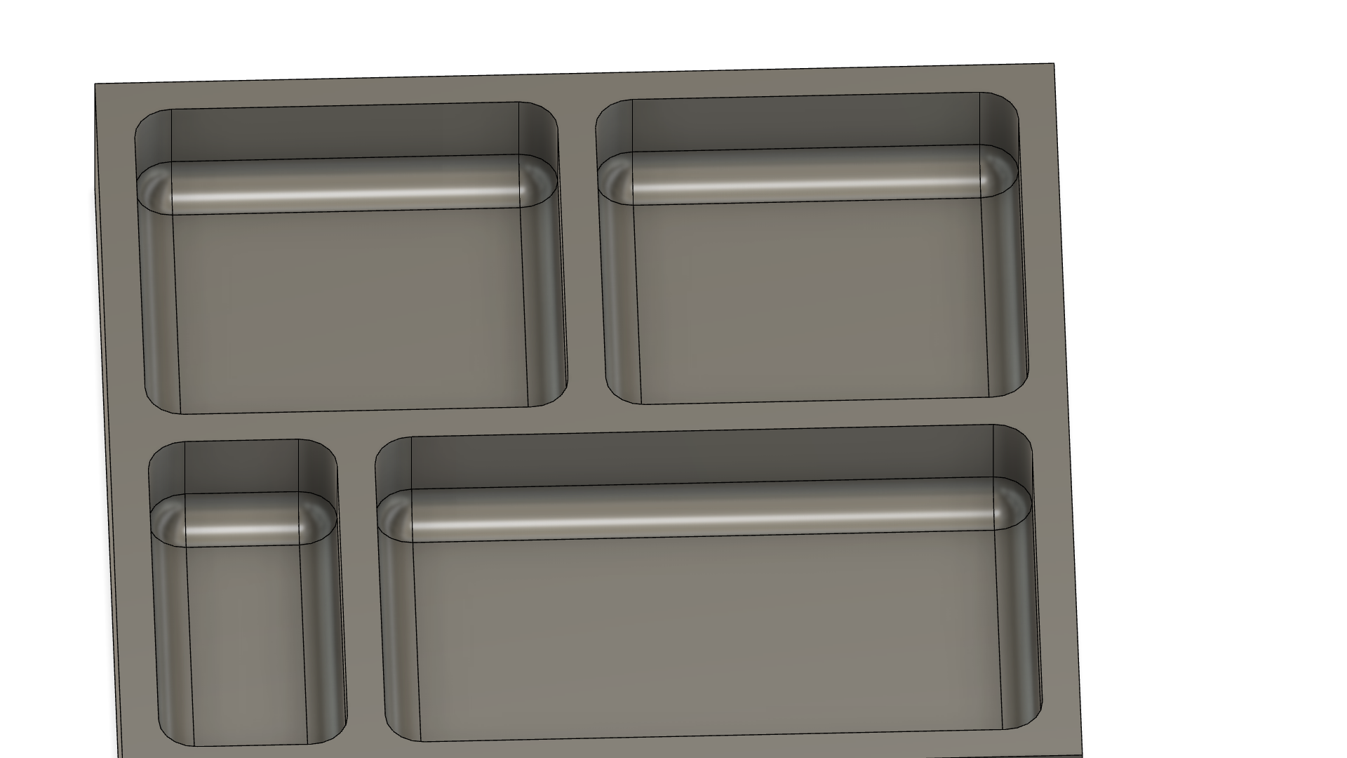 Magnetische opbergbak voor kleine onderdelen met meerdere compartimenten