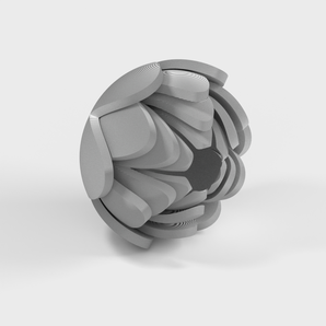 Roterende gyroscopische sleutelhanger met bloemmotief