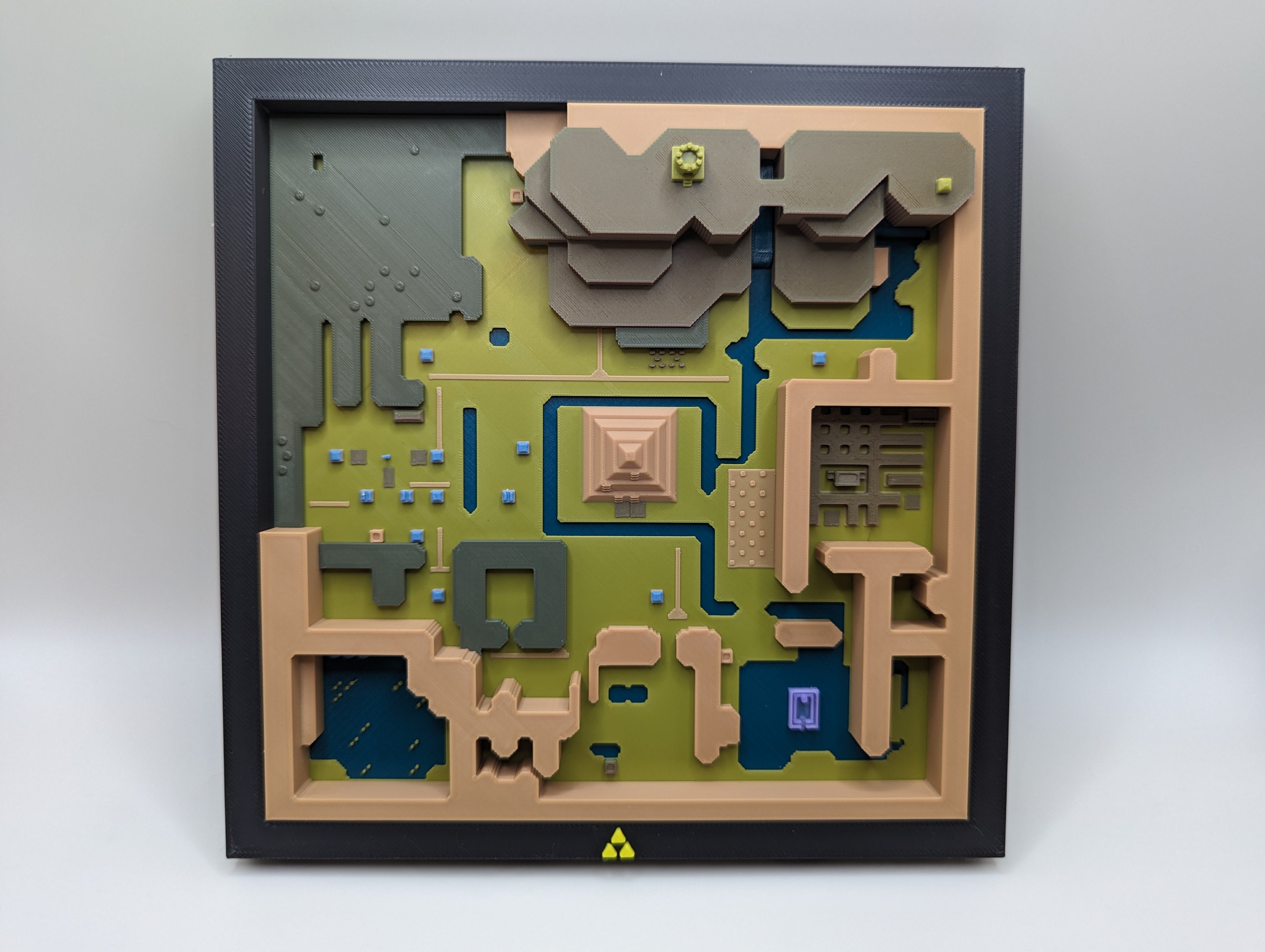 Zelda A Link To The Past Dark World muurkunst en kaart