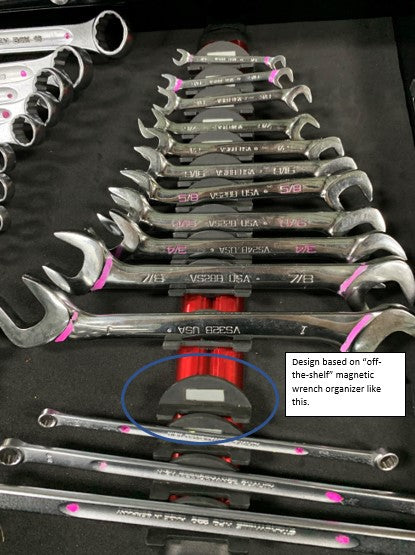 Magnetische sleutelhouder voor gereedschapskist