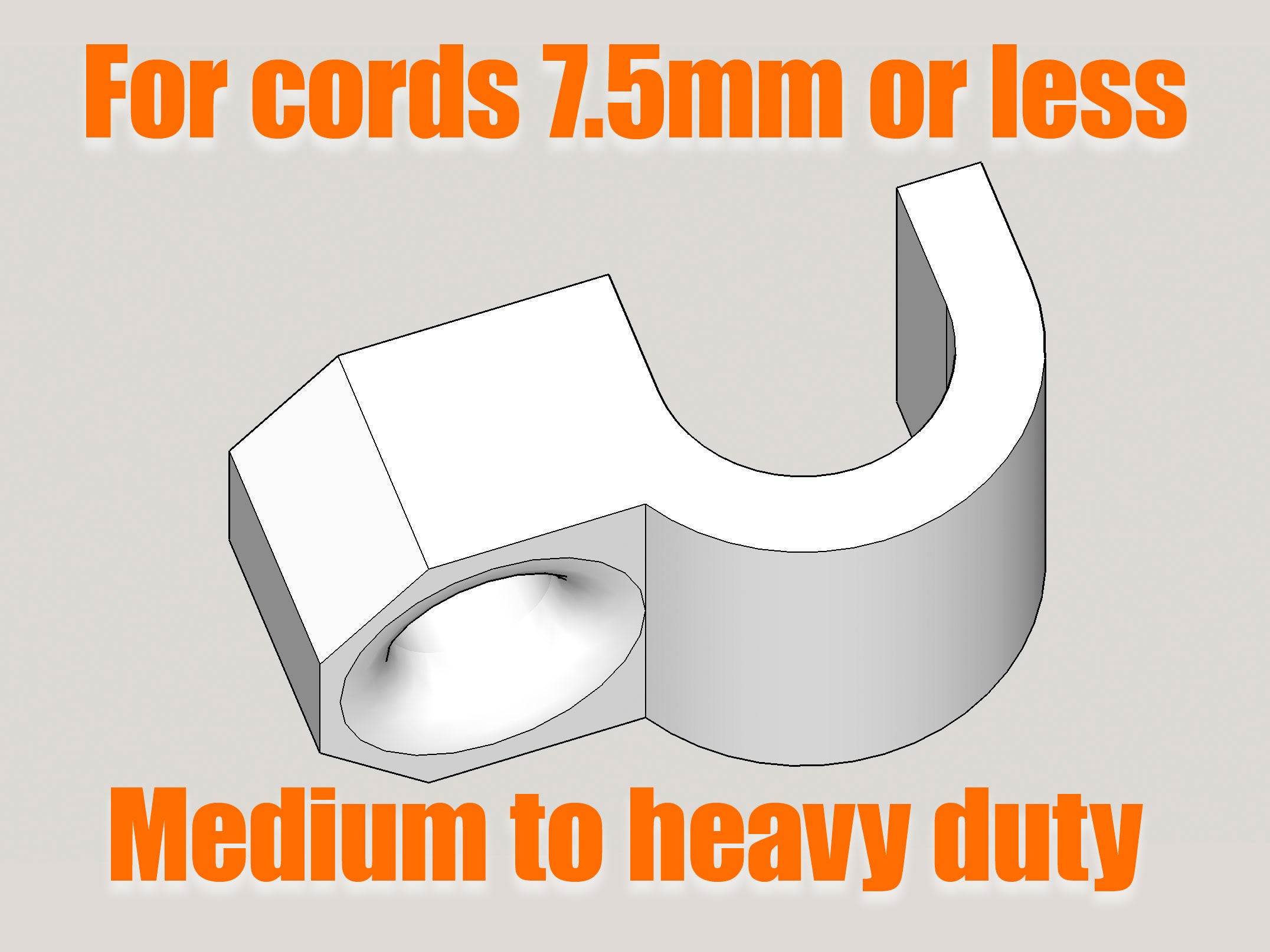 Inschroefbare kabelklem en draadorganiser voor draden van 7,5 mm of minder