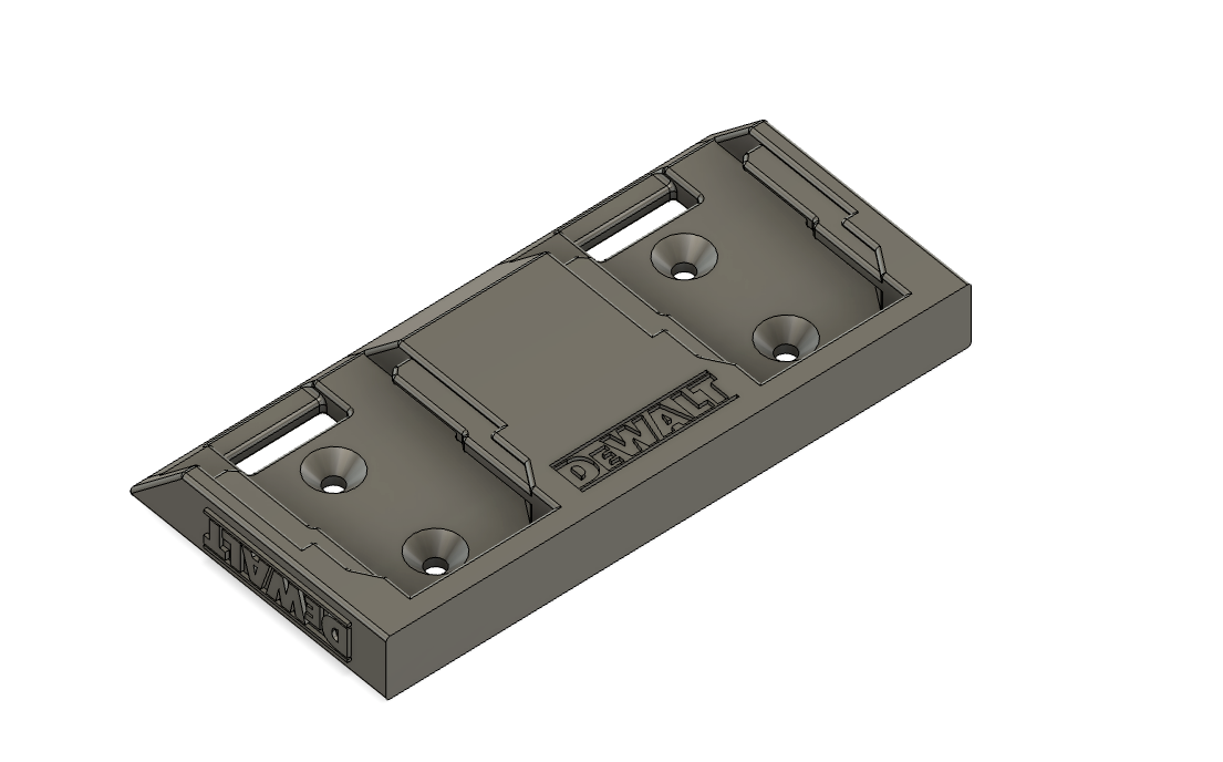Dubbele DeWalt 18V-batterijhouder voor wand- en plafondmontage