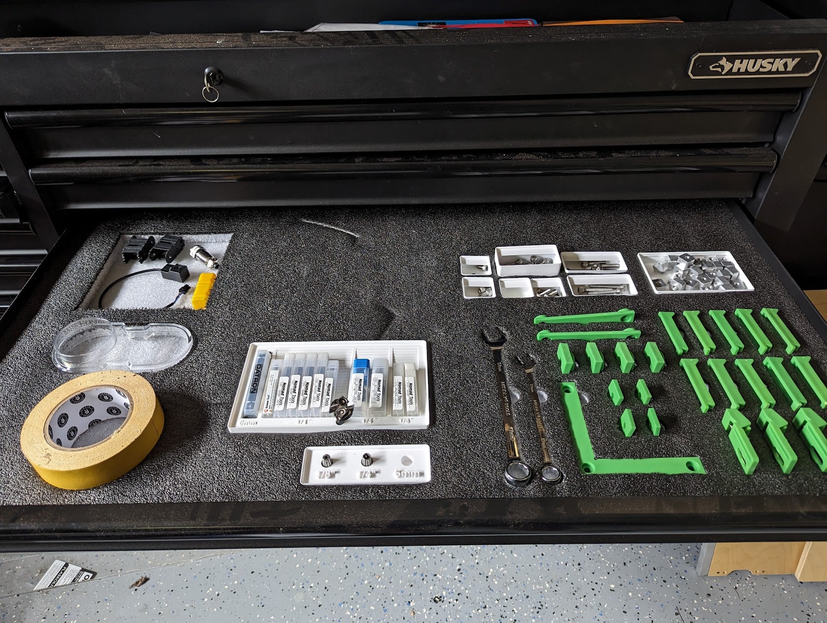 Kaizen Schuimrubber inzetstuk voor CNC-gereedschapsopslag