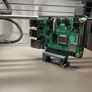 Raspberry Pi 4 / Pi 5 DIN-rail houder met M3 blindmoeren