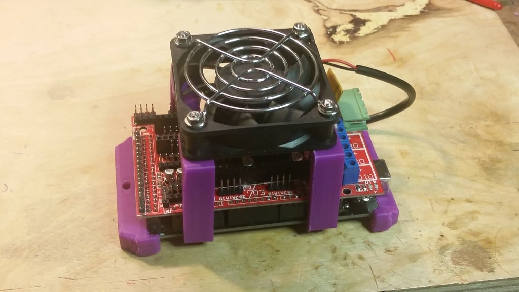 Arduino Mega 2560 en Ramps 1.4 ventilatormontage