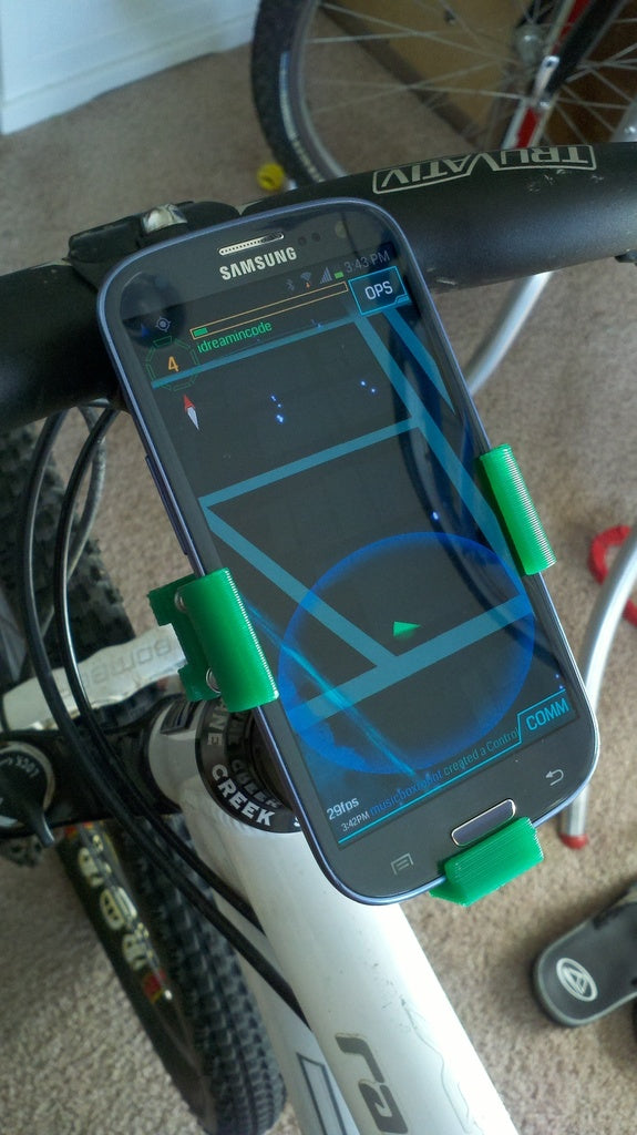 Galaxy S3 fietshouder voor stuur van 1,25 inch (32 mm).