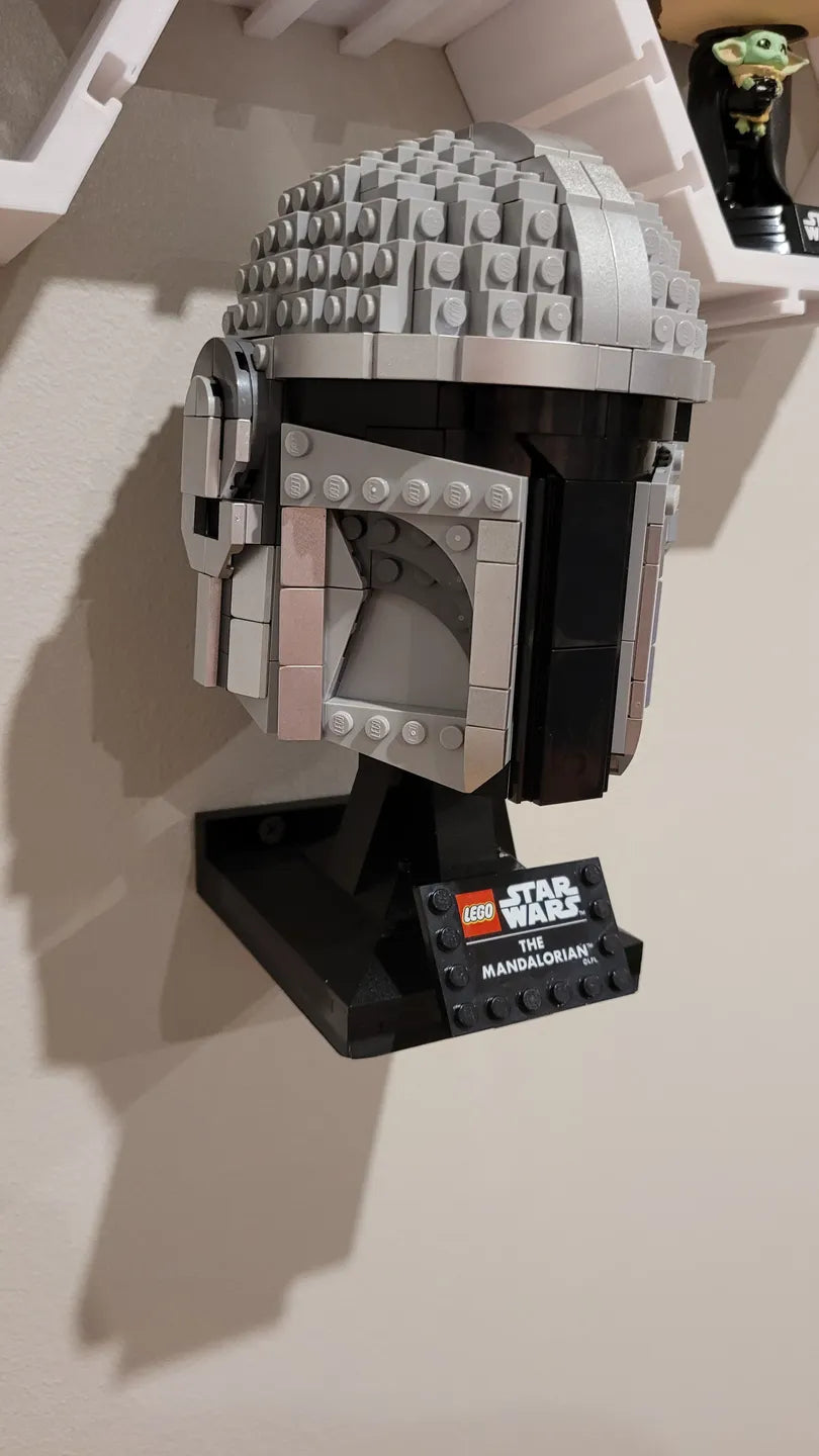 Lego Mandalorian helm muurbevestiging