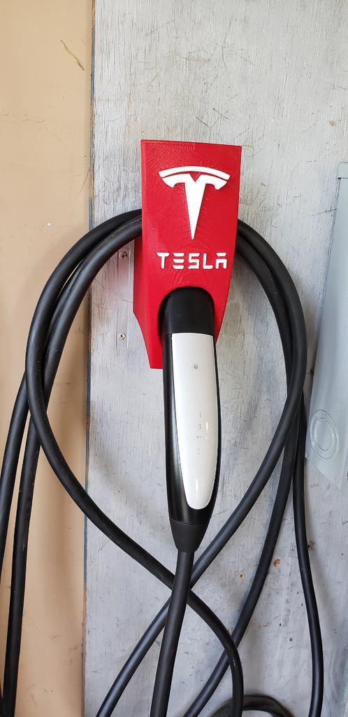 Tesla mobiele oplader en kabelhouder met logo en letters (Amerikaanse versie)