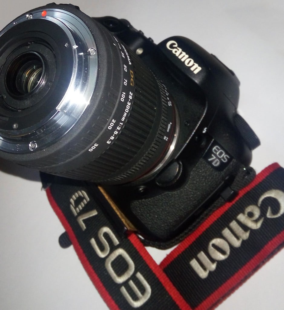 Omgekeerde lensadapter voor macrofotografie met Canon-lens
