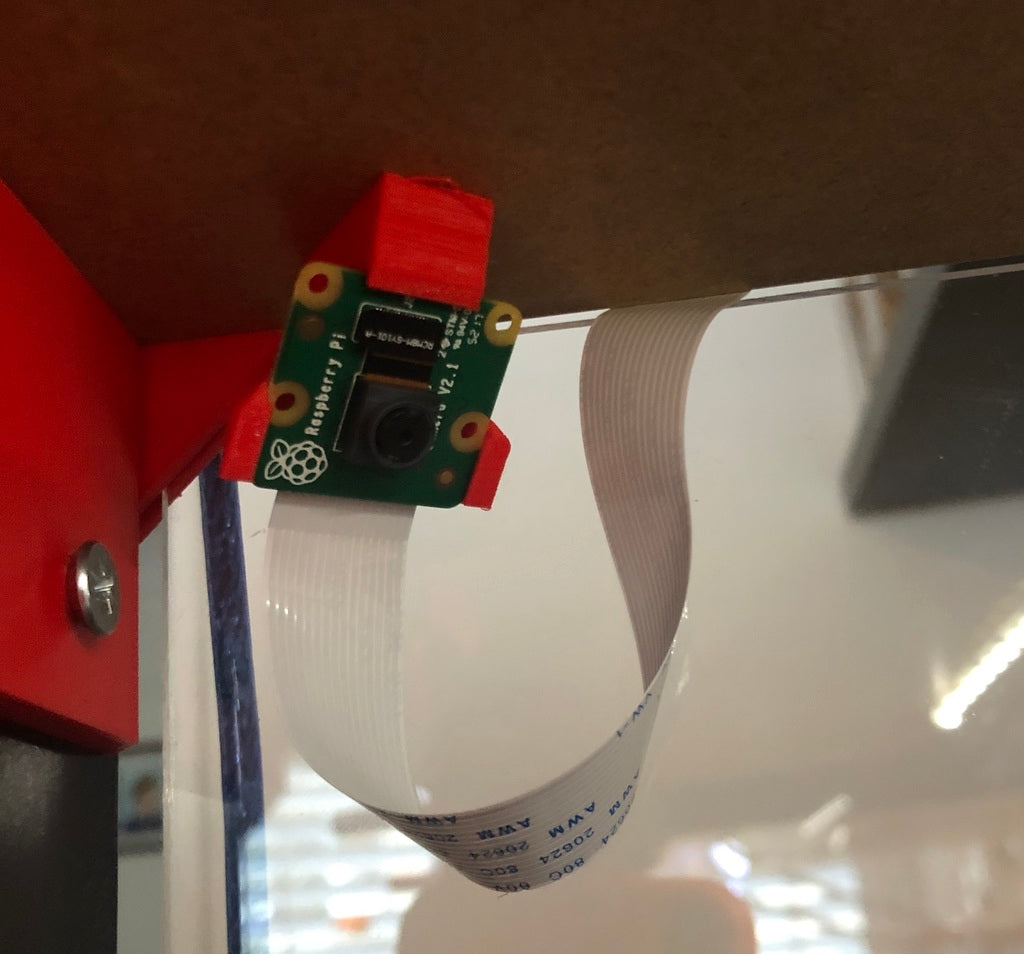 Raspberry Pi camerabeugel met 45 graden hoek voor IKEA Lack kast