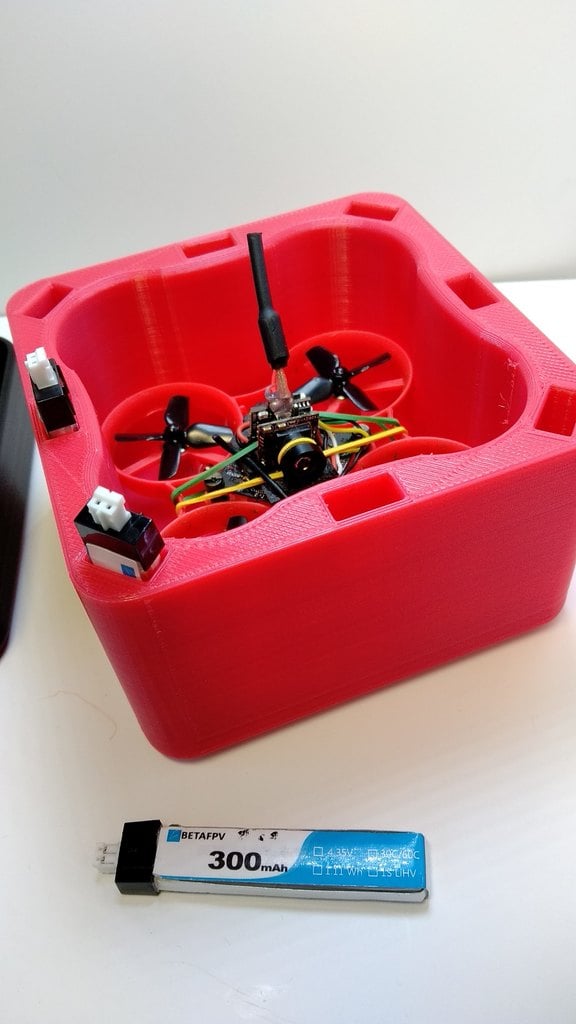 Whoop Drone-koffer en batterijhouder met verstelbare afmetingen