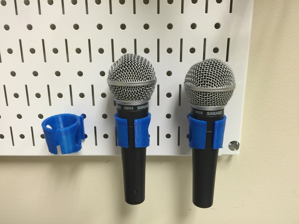 Pegboard houder voor microfoons