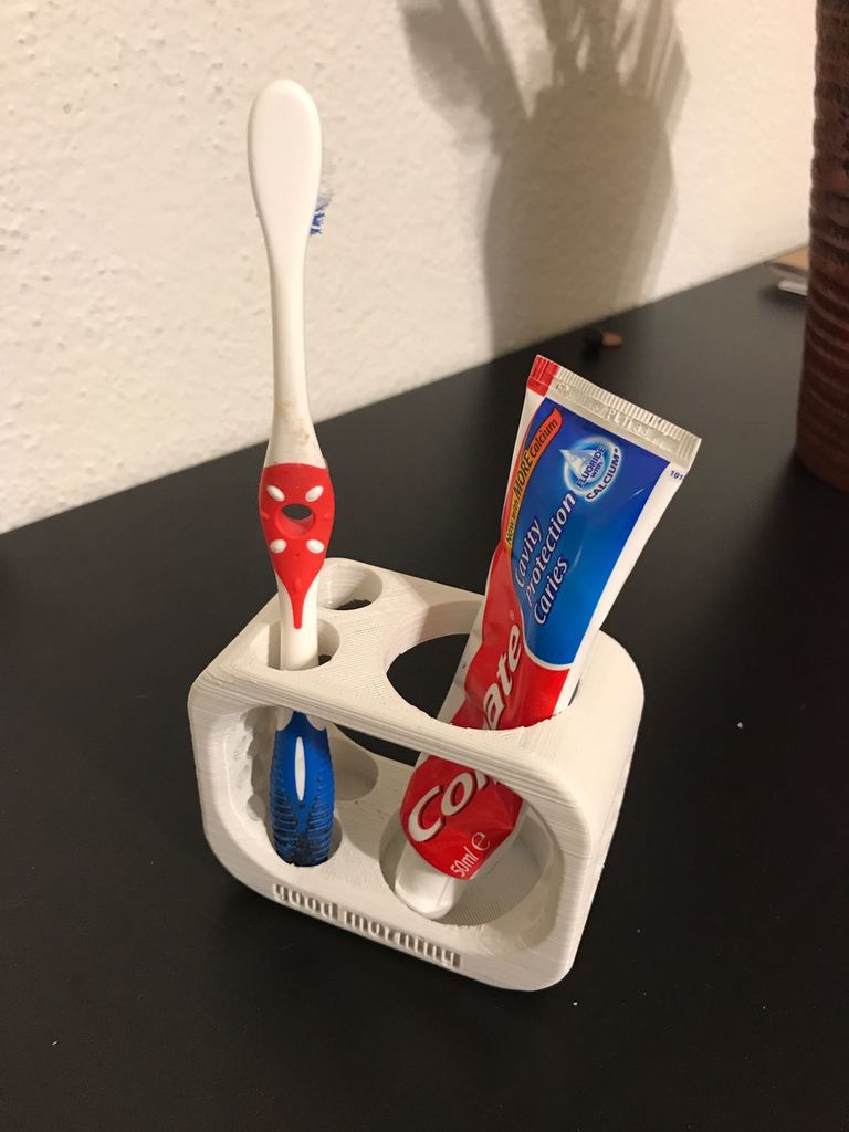 Tandenborstel- en tandpastahouder voor 2 tandenborstels