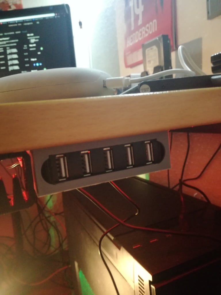 Sanberg USB Hub muur- en bureausteun