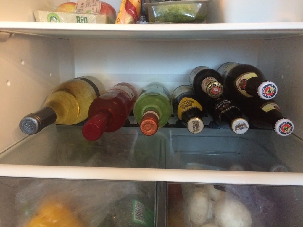 Uitbreidbaar flessenrek in de koelkast in 3 maten