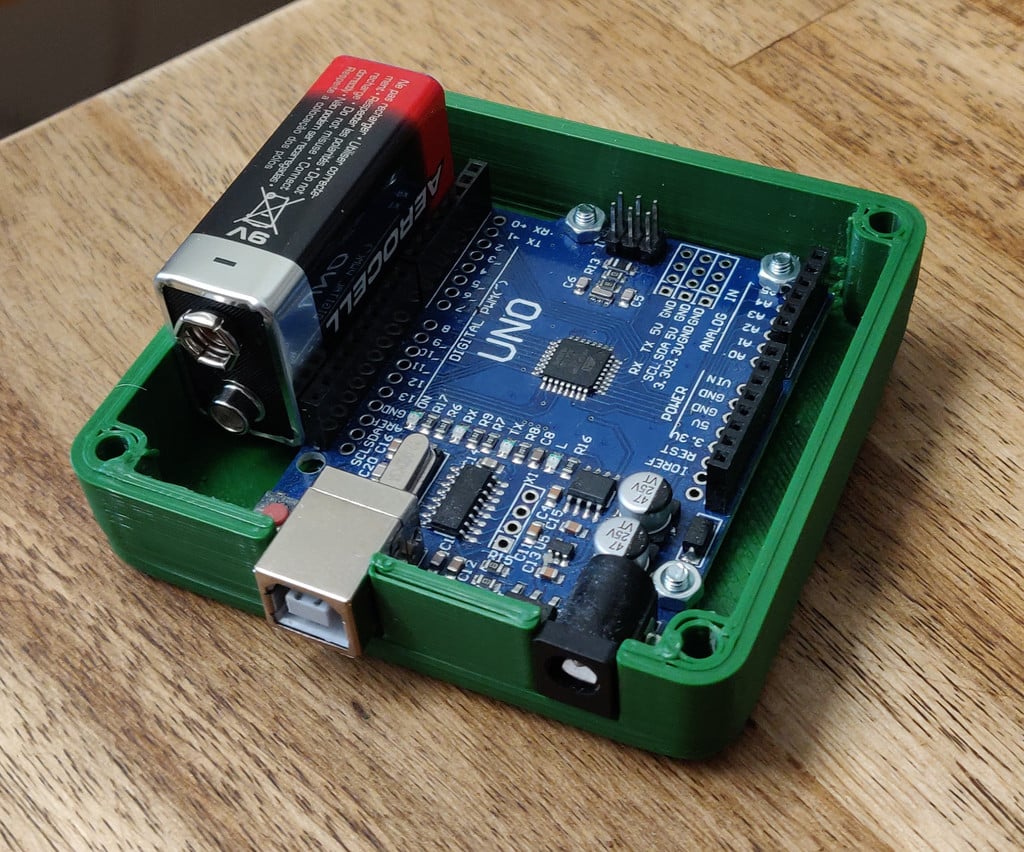 Arduino Uno behuizing met ruimte voor 9V batterij