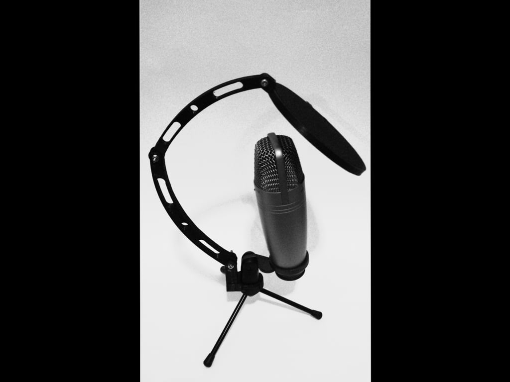 Popfilter / Windbreak microfoonklem met Gopro mounts, geschikt voor Samson C01UPRO USB Studio Condensator Microfoon