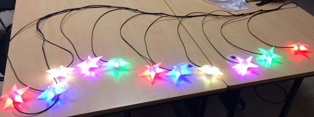 Kerstster Ornament met Veelkleurig LED Licht