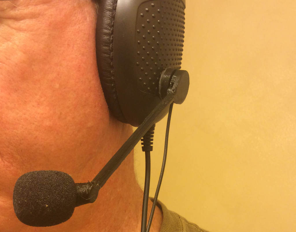Aanpasbare microfoonarm voor headset
