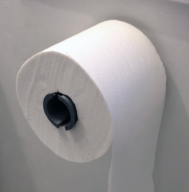 &quot;O onzin!&quot; Toiletpapierhouder met verbeterde ondersteuning en verstelbare diameter
